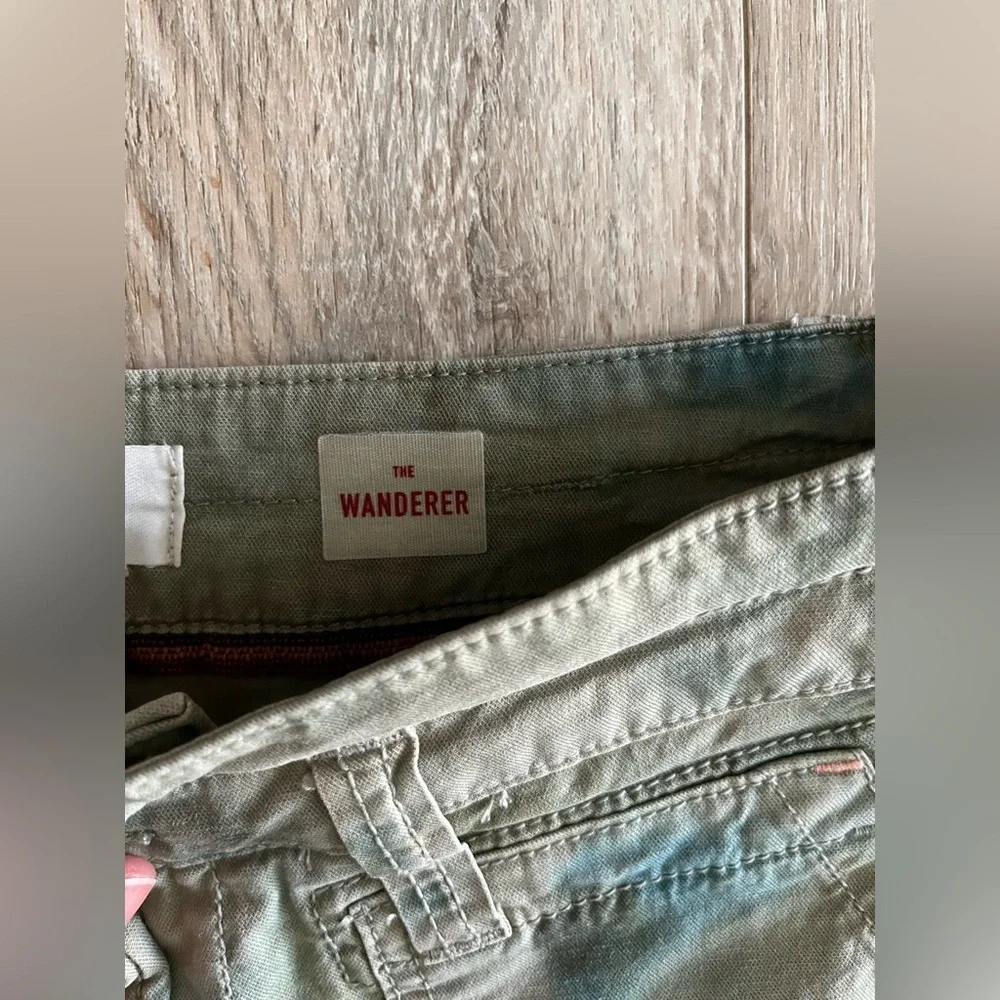 Anthropologie Women’s Wanderer Cargo Pants Blue Green Tie Dye - Size 27 - Picture 8 of 11
